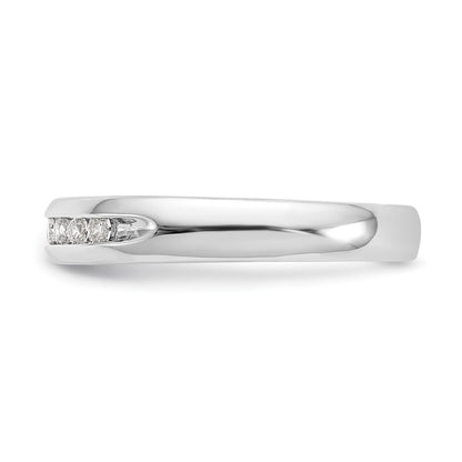 14k White Gold 1/5 carat Lab Grown Diamond VS/SI+ G+ Nine Stone Complete Fashion band