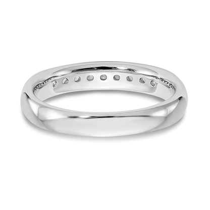 14k White Gold 1/5 carat Lab Grown Diamond VS/SI+ G+ Nine Stone Complete Fashion band
