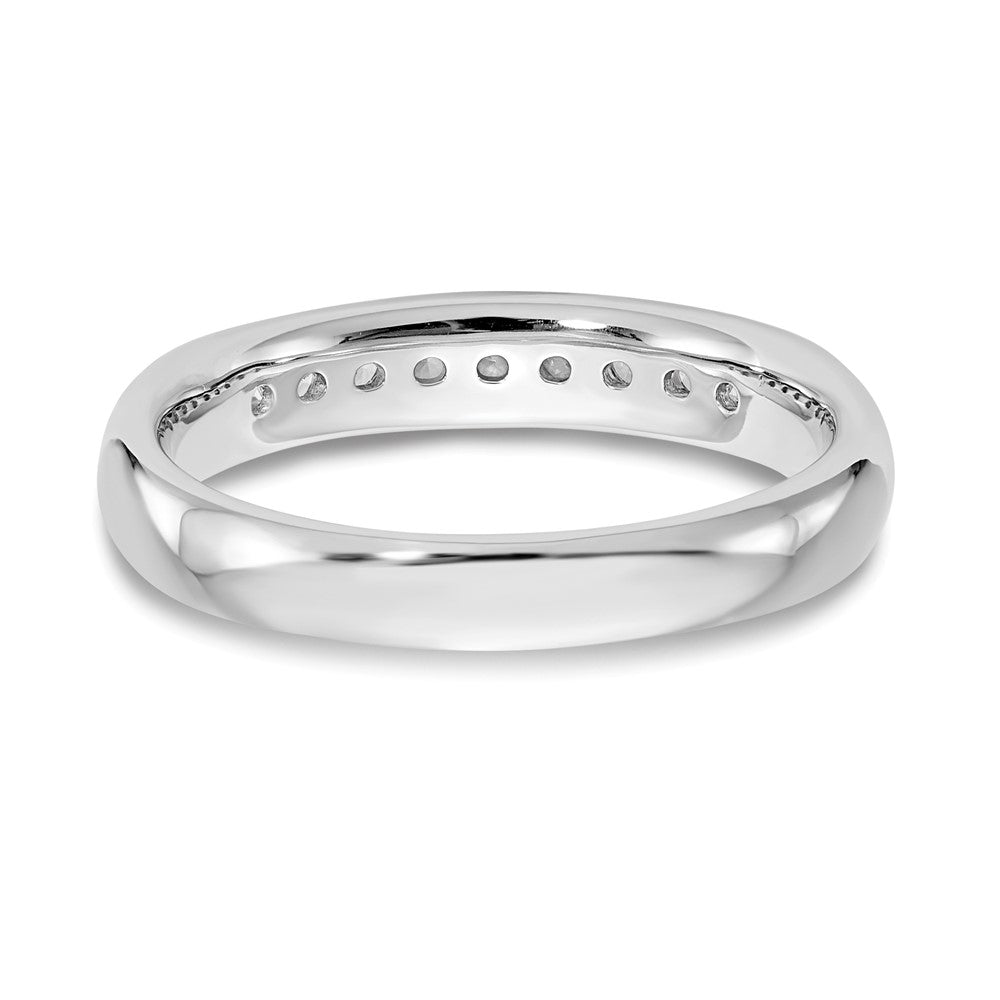 14K White Gold 9-Stone (Holds 9-1.8mm Round) Channel Band Mounting