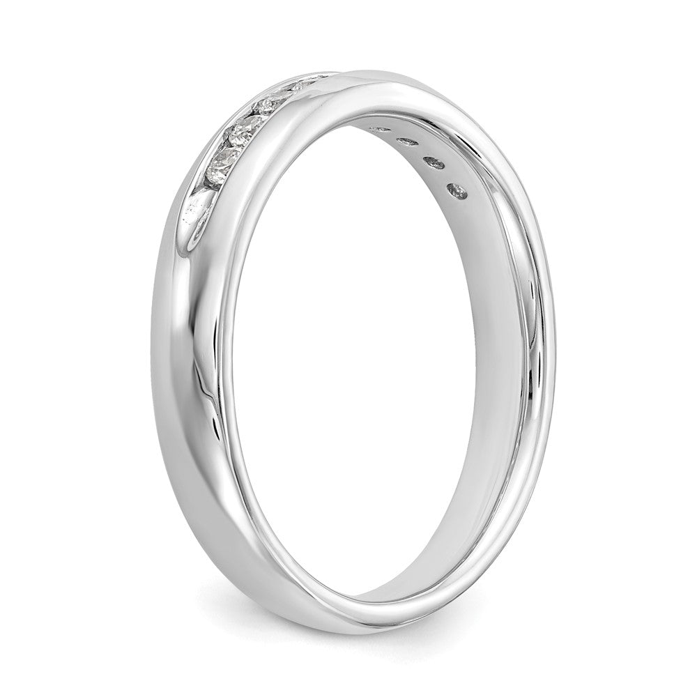 14K White Gold 9-Stone (Holds 9-1.8mm Round) Channel Band Mounting