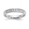 14k White Gold 1/5 carat Lab Grown Diamond VS/SI+ G+ Nine Stone Complete Fashion band