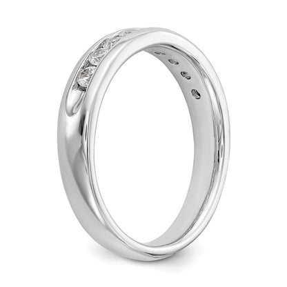 14k White Gold 3/8 carat Lab Grown Diamond VS/SI+ G+ Nine Stone Complete Fashion band