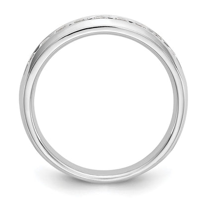 14k White Gold 1/2 carat Lab Grown Diamond VS/SI+ G+ Nine Stone Complete Fashion band
