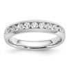 14k White Gold 1/2 carat Lab Grown Diamond VS/SI+ G+ Nine Stone Complete Fashion band
