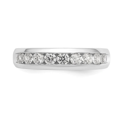 14K White Gold 9-Stone (Holds 9-2.6mm Round) Channel Band Mounting