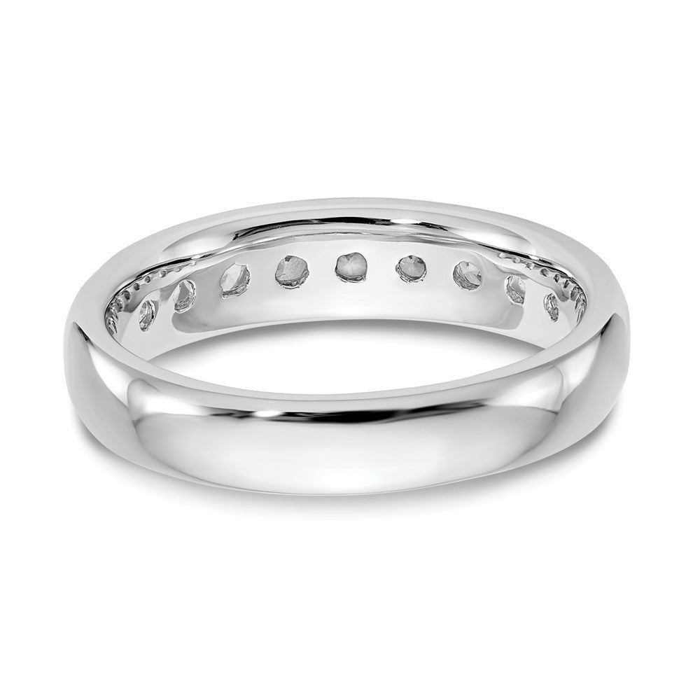 14K White Gold 9-Stone (Holds 9-2.6mm Round) Channel Band Mounting