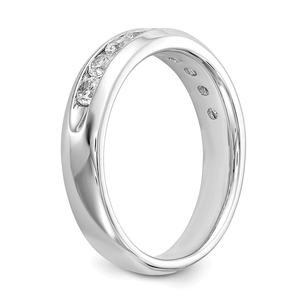 14K White Gold 9-Stone (Holds 9-2.6mm Round) Channel Band Mounting