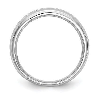 14k White Gold 3/4 carat Lab Grown Diamond VS/SI+ G+ Nine Stone Complete Fashion band