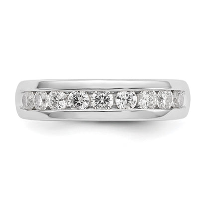 14K White Gold 9-Stone (Holds 9-2.7mm Round) Channel Band Mounting