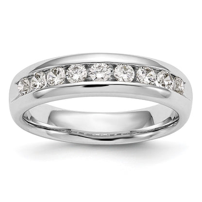 14K White Gold 9-Stone (Holds 9-2.7mm Round) Channel Band Mounting