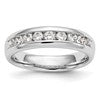 14k White Gold 3/4 carat Lab Grown Diamond VS/SI+ G+ Nine Stone Complete Fashion band
