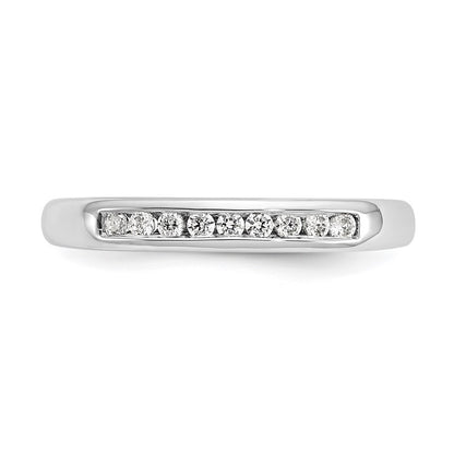 14K White Gold 9-Stone 1 carat Round Diamond Complete Channel Band