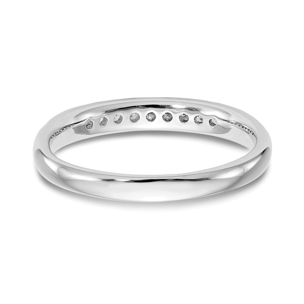 14K White Gold 9-Stone (Holds 9-1.5mm Round) Channel Band Mounting