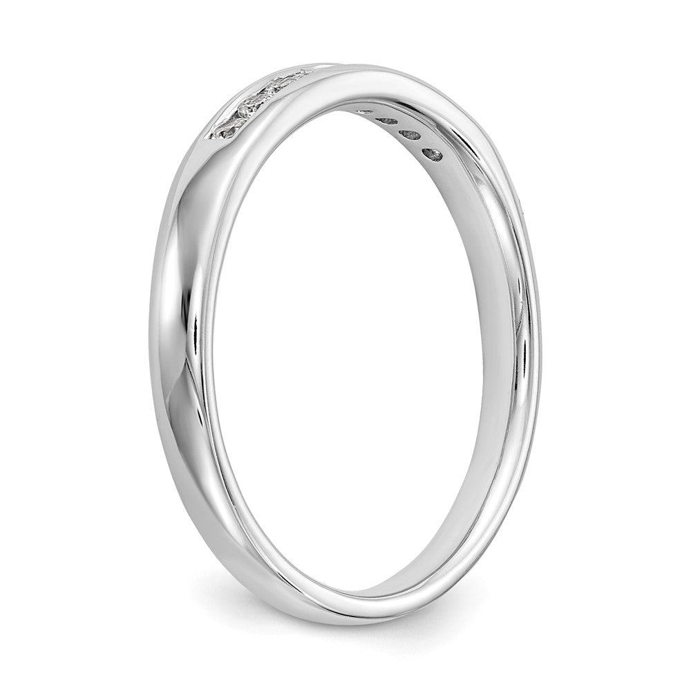 True Origin 14K White Gold 2 carat Lab Grown Diamond VS+ F+ Complete Double Row Size 4 Eternity Band
