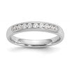 14K White Gold 9-Stone 1/4 carat Round Diamond Complete Channel Band