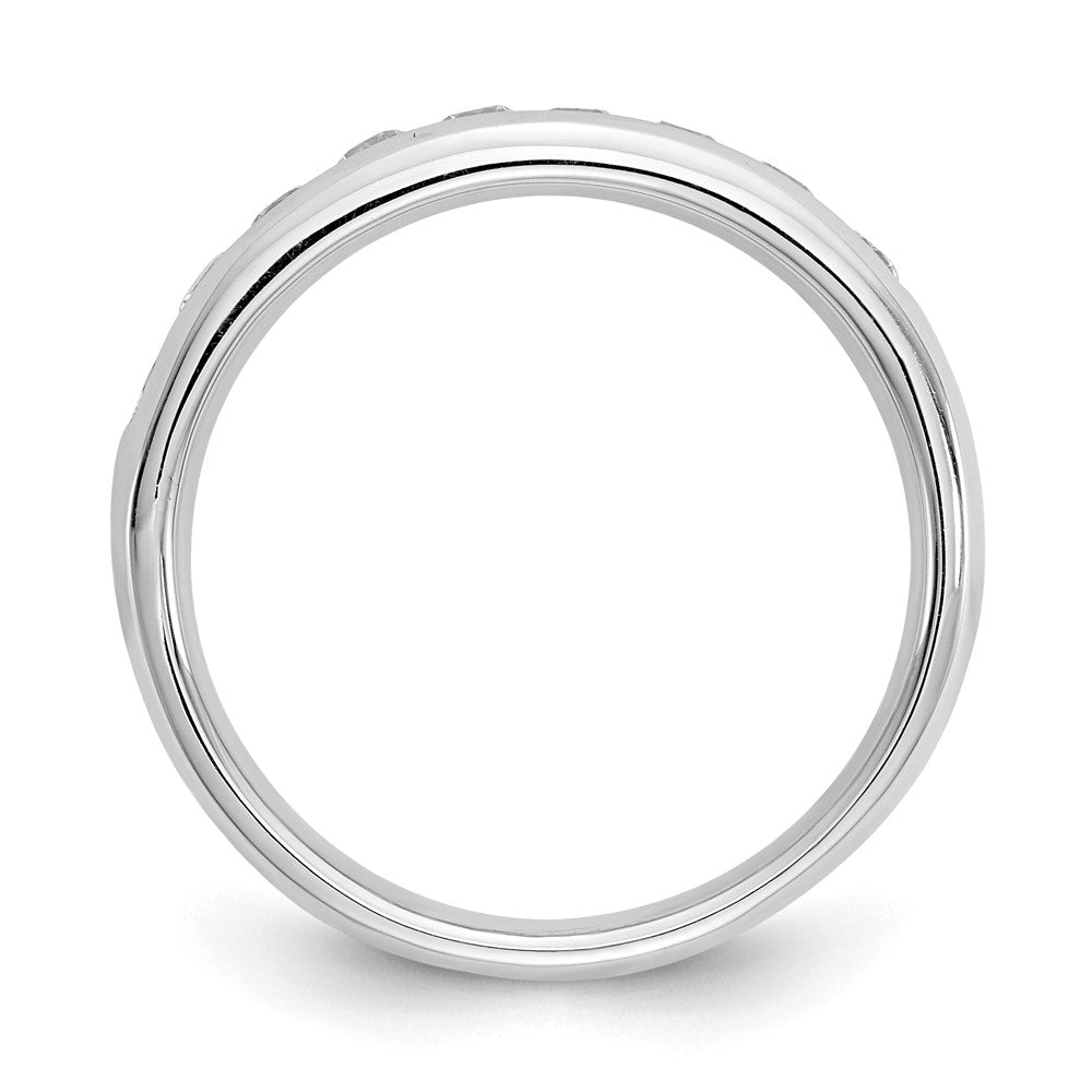 14K White Gold 9-Stone (Holds 9-2.4mm Round) Channel Band Mounting