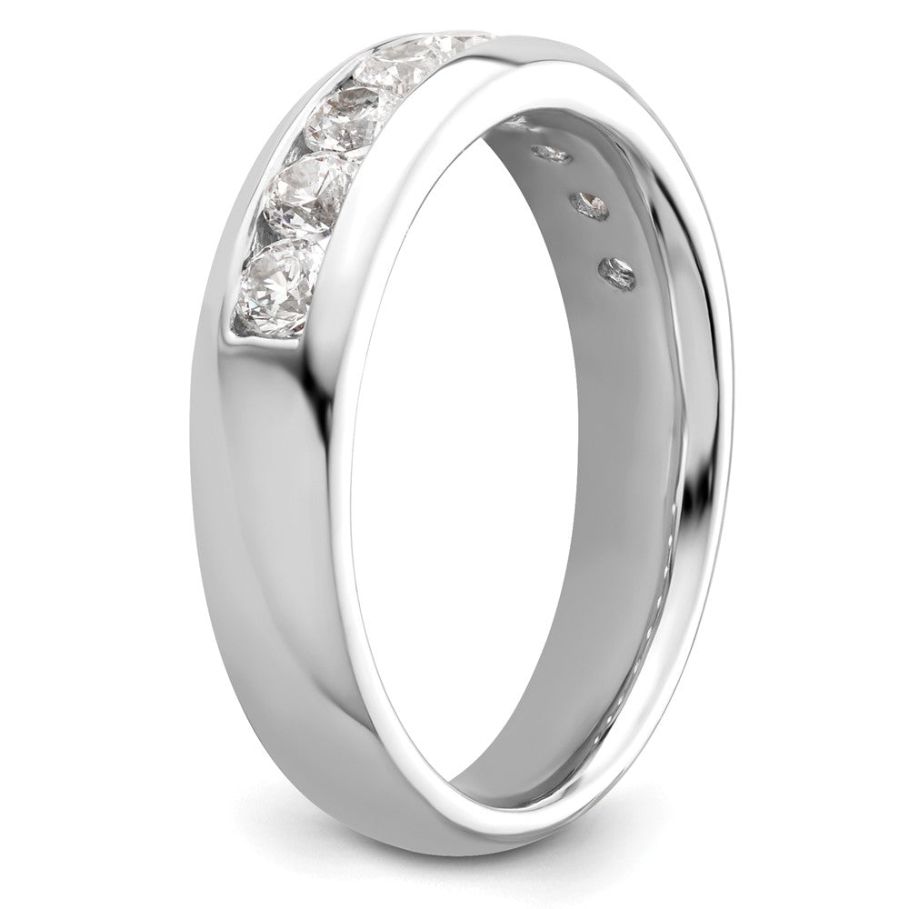 14K White Gold 9-Stone (Holds 9-2.7mm Round) Channel Band Mounting