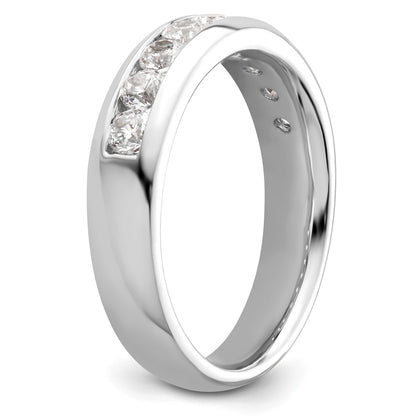 14K White Gold 9-Stone (Holds 9-2.7mm Round) Channel Band Mounting