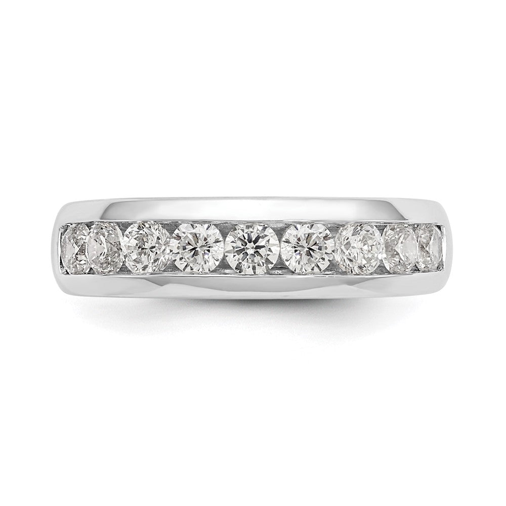 14K White Gold 9-Stone (Holds 9-2.9mm Round) Channel Band Mounting