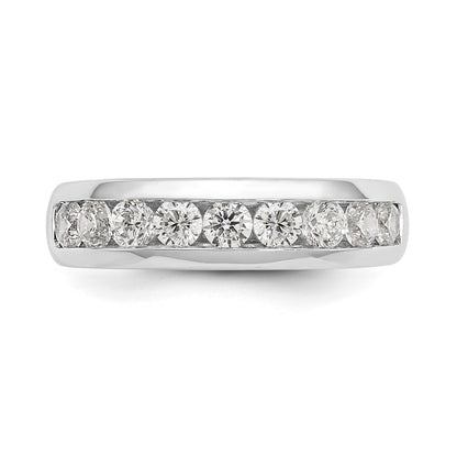 14K White Gold 9-Stone (Holds 9-2.9mm Round) Channel Band Mounting