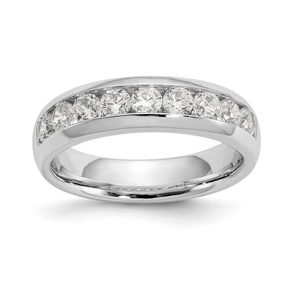 14K White Gold 9-Stone (Holds 9-2.9mm Round) Channel Band Mounting
