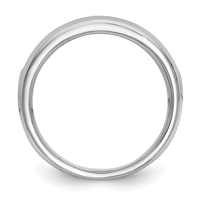 14K White Gold 9-Stone (Holds 9-3.0mm Round) Channel Band Mounting