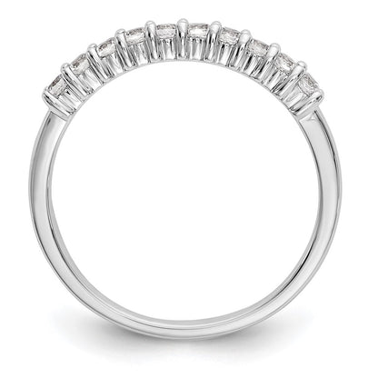 14K White Gold 10-Stone Shared Prong (Holds 10-1.9mm Round) Diamond Band Mounting