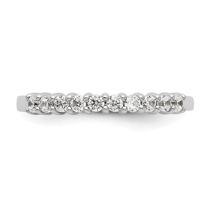 14k White Gold 1 carat Lab Grown Diamond VS/SI+ G+ Ten Stone Complete Fashion band