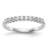 14K White Gold 10-Stone Shared Prong (Holds 10-1.9mm Round) Diamond Band Mounting