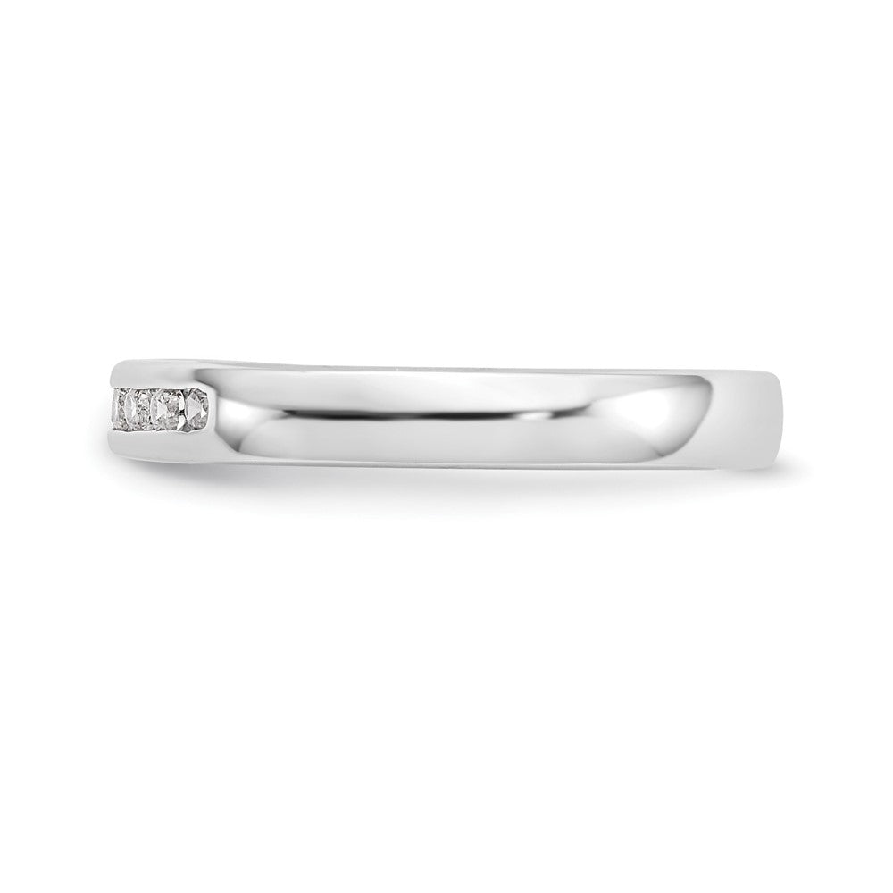 14k White Gold 10-Stone (Holds 10-1.7mm Round) Channel Band Mounting (Closed)