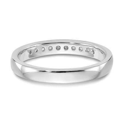 14k White Gold 10-Stone (Holds 10-1.7mm Round) Channel Band Mounting (Closed)