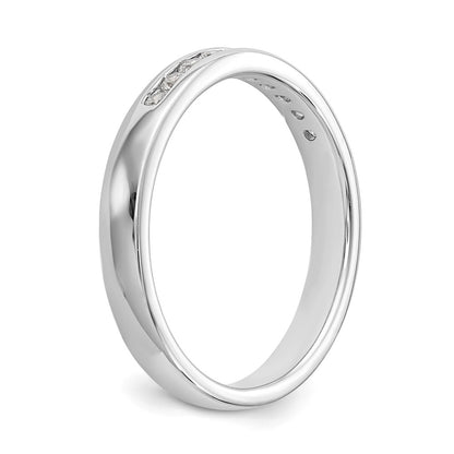 14k White Gold 10-Stone (Holds 10-1.7mm Round) Channel Band Mounting (Closed)