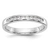 14k White Gold 10-Stone (Holds 10-1.7mm Round) Channel Band Mounting (Closed)