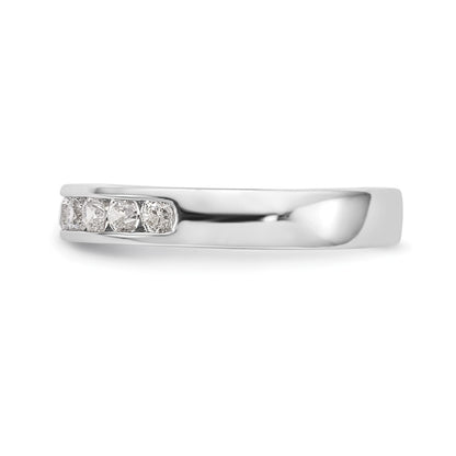 14k White Gold 10-Stone (Holds 10-2.4mm Round) Channel Band Mounting (Closed)