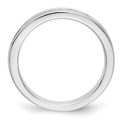 14k White Gold 10-Stone (Holds 10-1.7mm Round) Ladies Channel Band Mounting