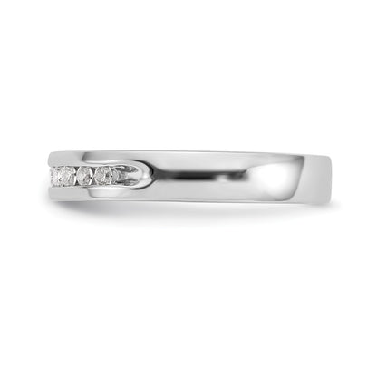 14k White Gold 10-Stone (Holds 10-1.7mm Round) Ladies Channel Band Mounting