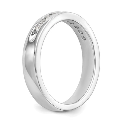 14k White Gold 10-Stone (Holds 10-1.7mm Round) Ladies Channel Band Mounting