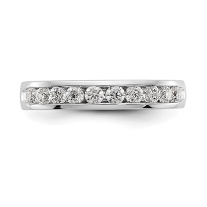 14k White Gold 10-Stone (Holds 10-2.4mm Round) Ladies Channel Band Mounting