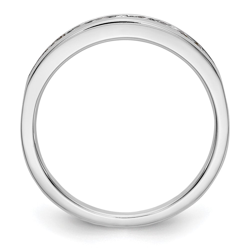 14K White Gold 11-Stone 1/3 carat Complete Round Diamond Channel Band