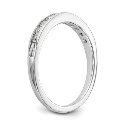14K White Gold 11-Stone 1/3 carat Complete Round Diamond Channel Band