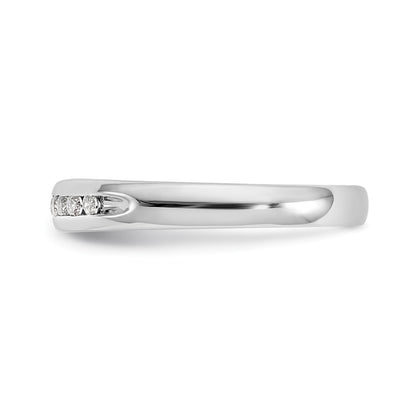 14k White Gold 1/5 carat Lab Grown Diamond VS/SI+ G+ Eleven Stone Complete Channel Set Band
