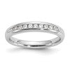 14K White Gold 11-Stone 1/5 carat Round Diamond Complete Channel Band