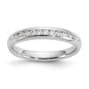 14K White Gold 11-Stone 1/4 carat Round Diamond Complete Channel Band