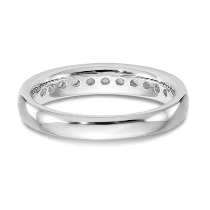 14K White Gold 11-Stone 3/8 carat Round Diamond Complete Channel Band