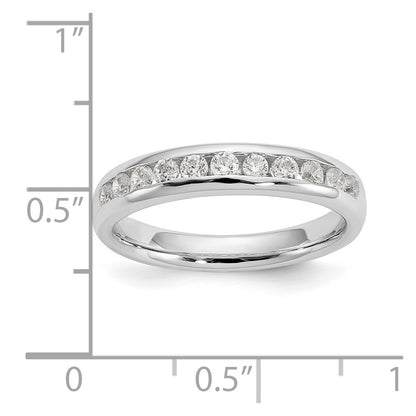 14K White Gold 11-Stone (Holds 11-2.1mm Round) Channel Band Mounting