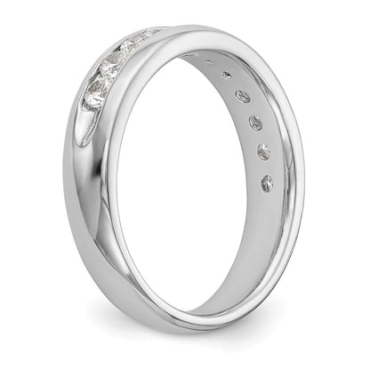 14K White Gold 11-Stone (Holds 11-2.6mm Round) Channel Band Mounting