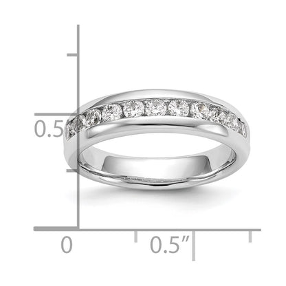 14K White Gold 11-Stone (Holds 11-2.6mm Round) Channel Band Mounting