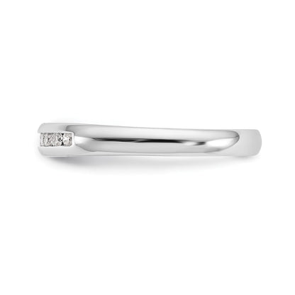 14K White Gold 11-Stone 1/6 carat Round Diamond Complete Channel Band