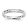 14K White Gold 11-Stone 1/6 carat Round Diamond Complete Channel Band