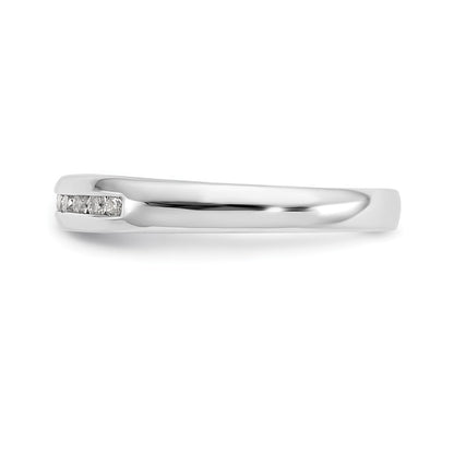 14K White Gold 11-Stone 1/5 carat Round Diamond Complete Channel Band